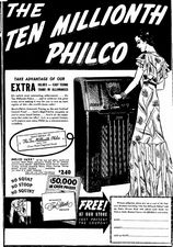 Ten Millionth Philco Newspaper ad (Nov 1937)