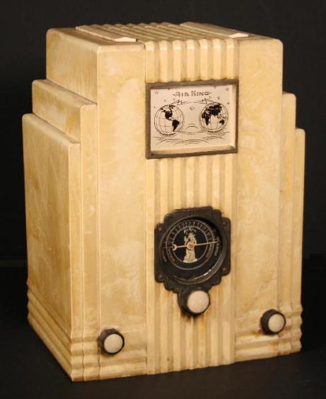 Air King 66 Radio with Globes & Mother of Pearl Finish (1935)
