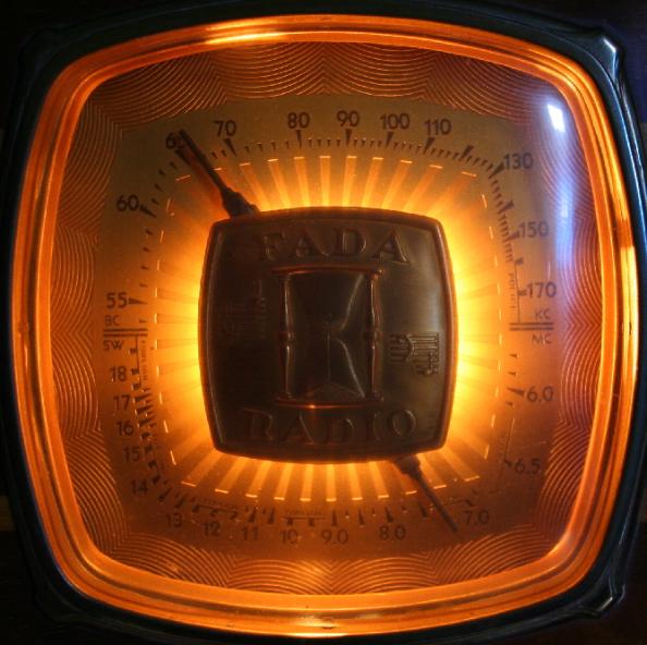 Fada 358 Glo-Dial in a darkened room
