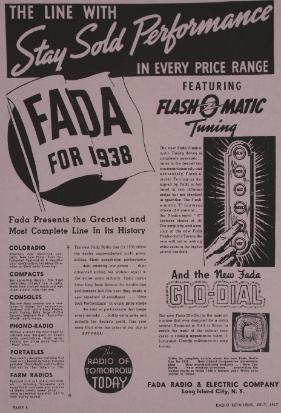 Fada ad from Radio Retailing