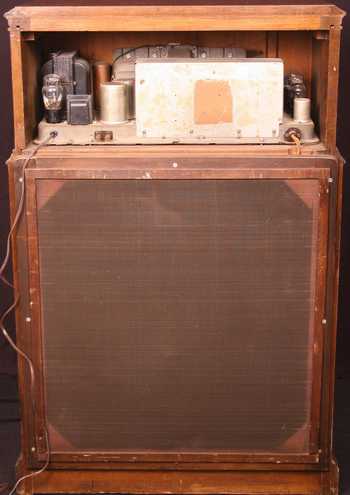 Philco 112X Console Radio Rear View (1932)