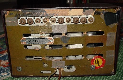 Philco TP-5 Bakelite Table Radio Rear View (1939)