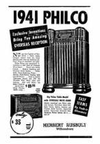 Philco 41-290X ad. Click to enlarge. Sept 19th 1940.